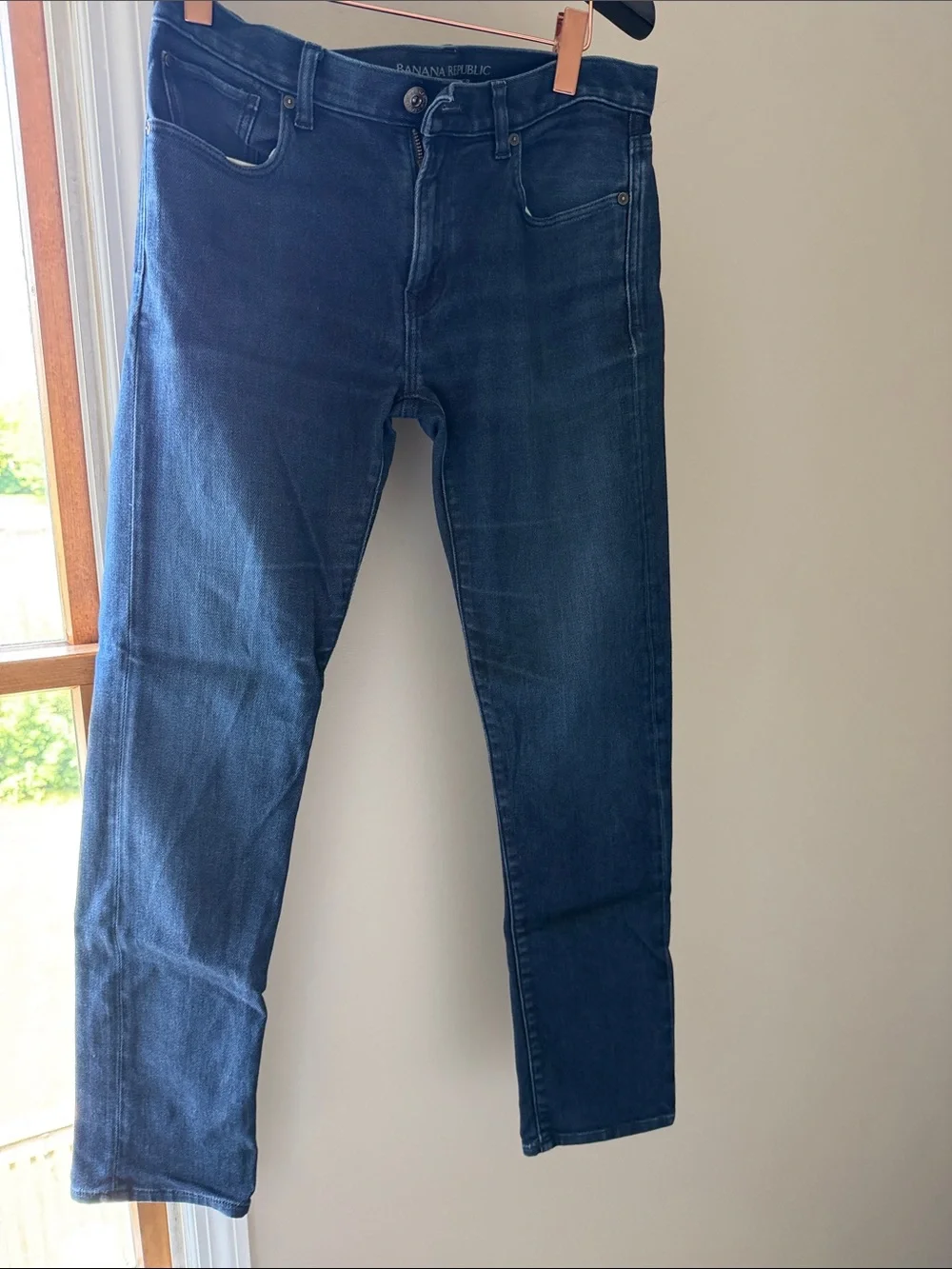 Banana Republic Men's Slim Straight Jeans - Deep Indigo Blue